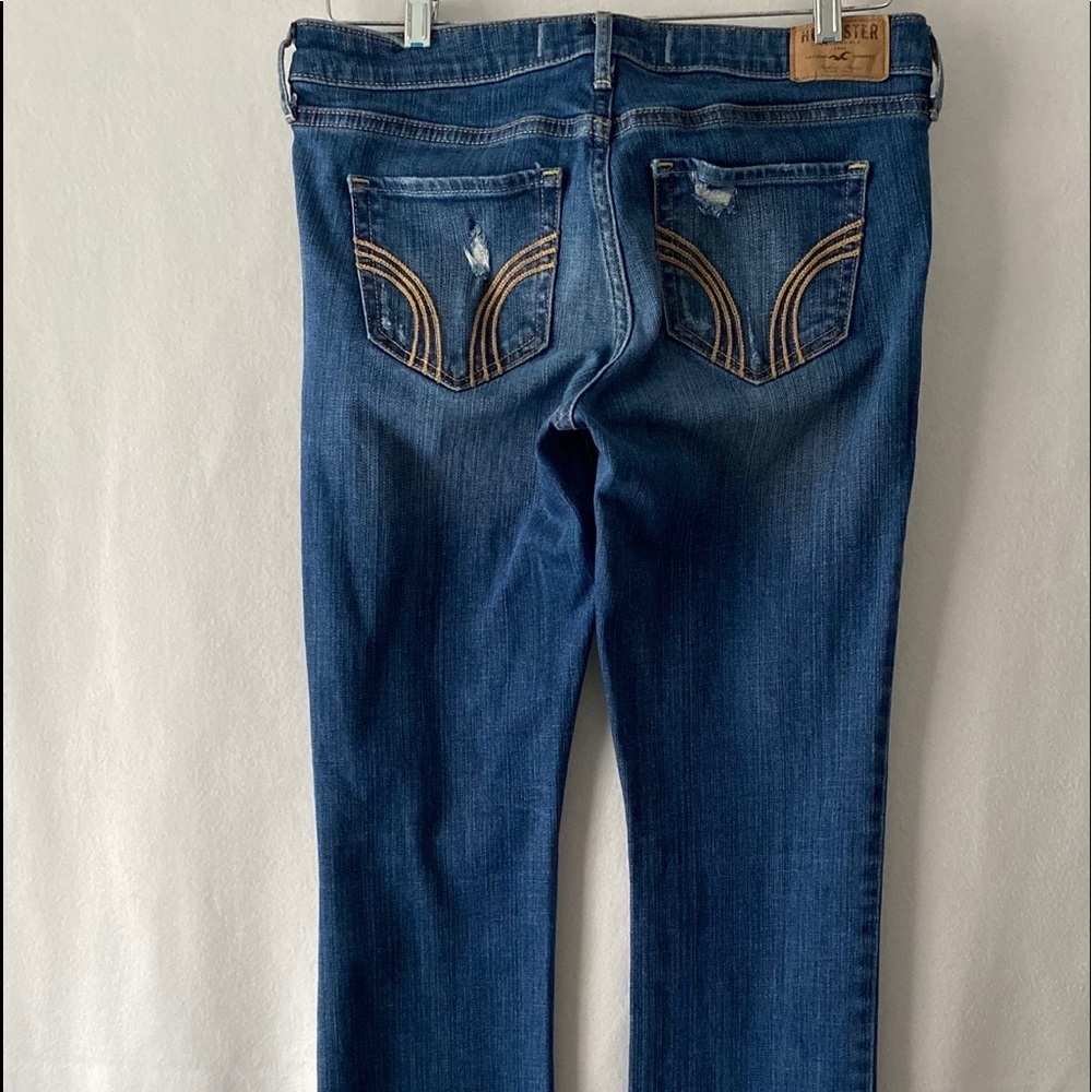 Hollister 9R 5 Pocket Distressed Denim Blue Jeans - Picture 8 of 14